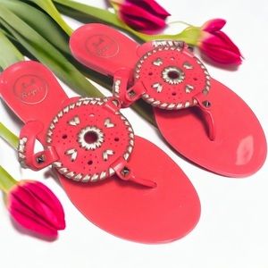 Jack Rodgers Georgica Coral Color Jelly Sandal